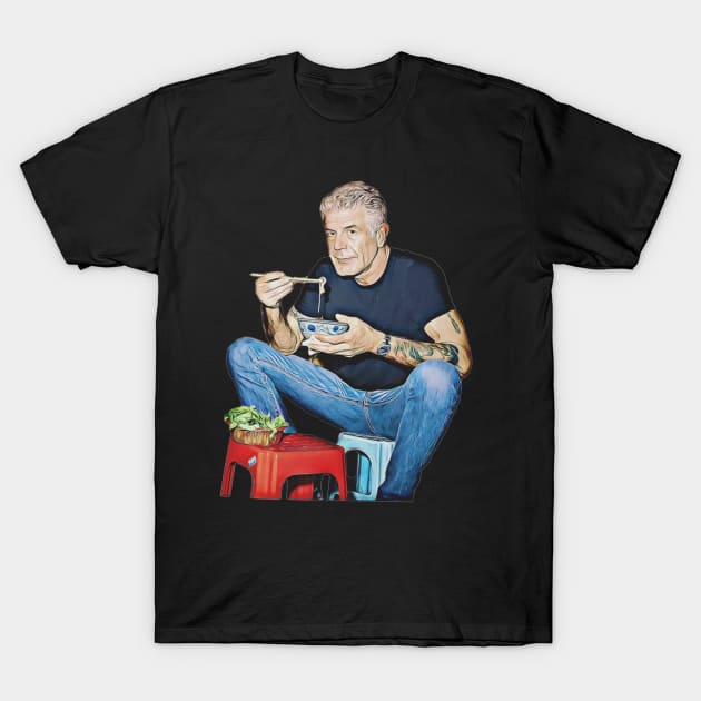 Anthony bourdain T-Shirt by FiveMinutes